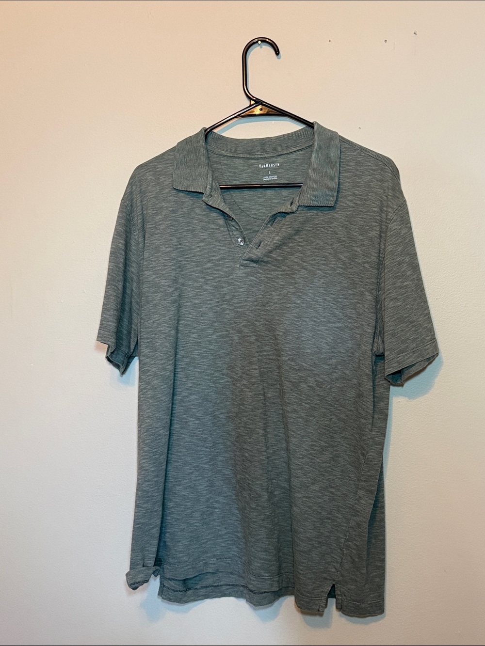 Van Heusen Men's Slate Green Heather Polo